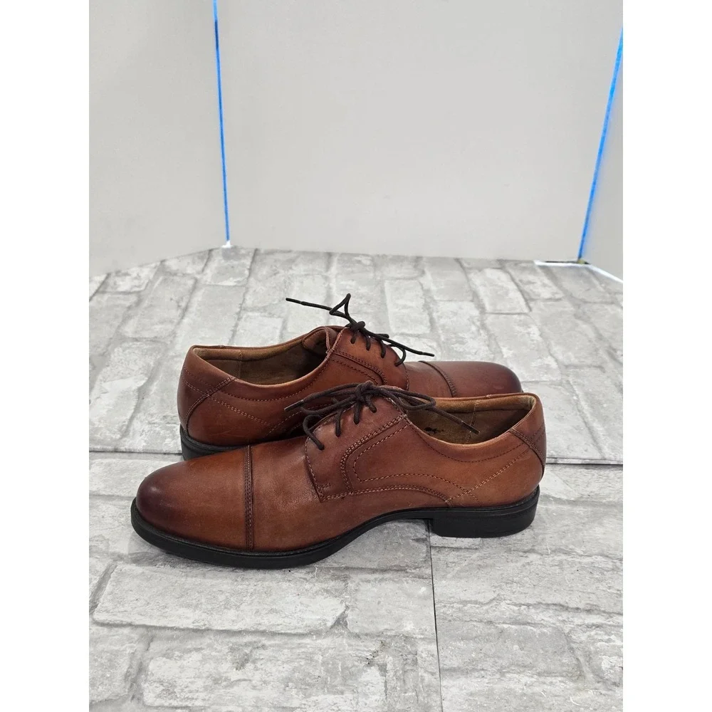 Florsheim Mens Dress Shoes 10 Brown Leather Midtown Cap Toe Oxford EXCELLENT